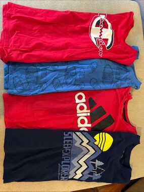 Mix It Red Graphic Tank Top with White Accents